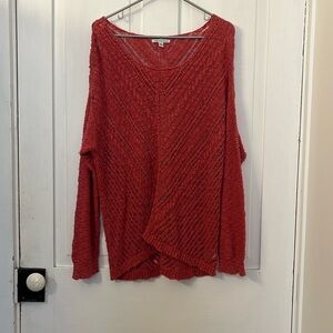 Open knit sweater